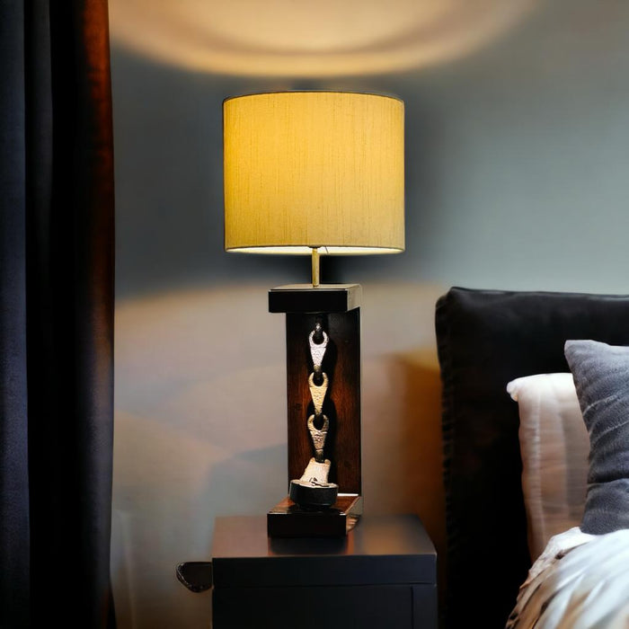 Table Lamp with  Lock Latch Details : Noor 23 (Shade Included )