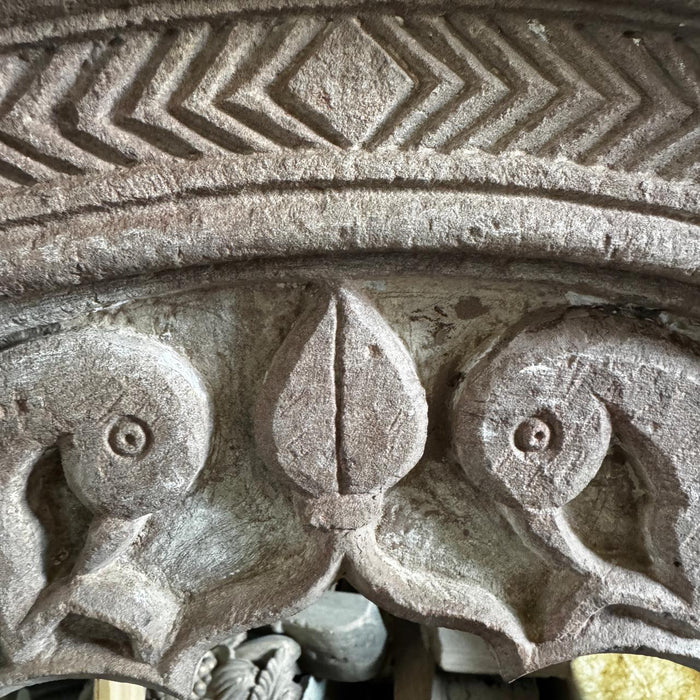 Agra Stone Arch with Parrot Carving : Pashan 6