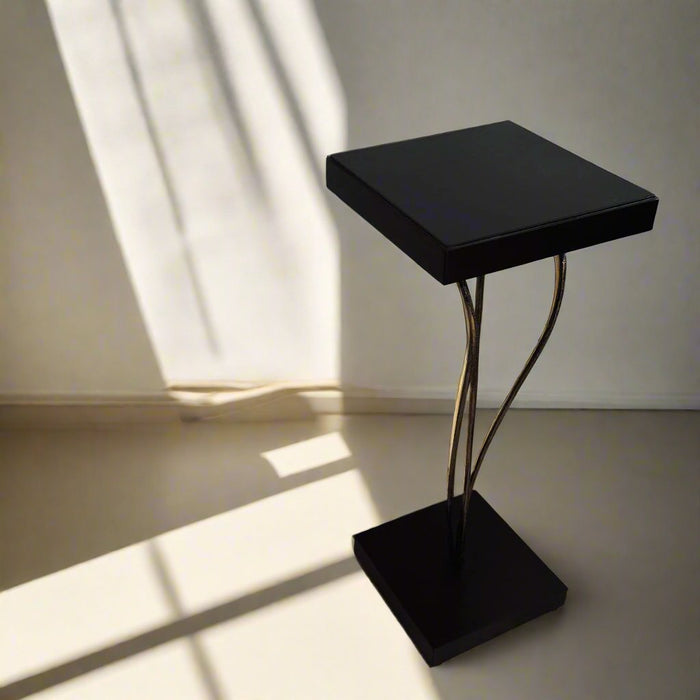 Slender Metal and Wood Pedestal  : Ruhana 6