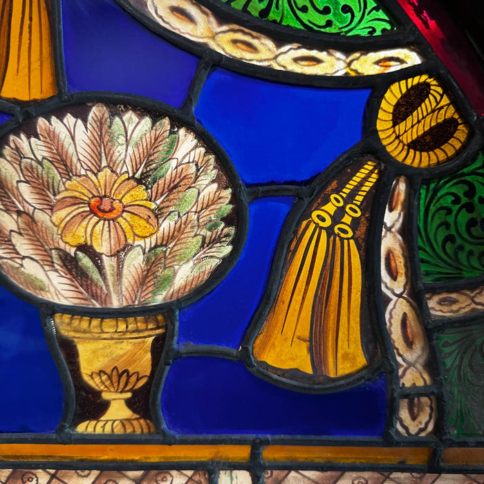 Vintage Stained Glass Krishna & Yashoda Mirror – Collector’s Piece  : Aaina 13