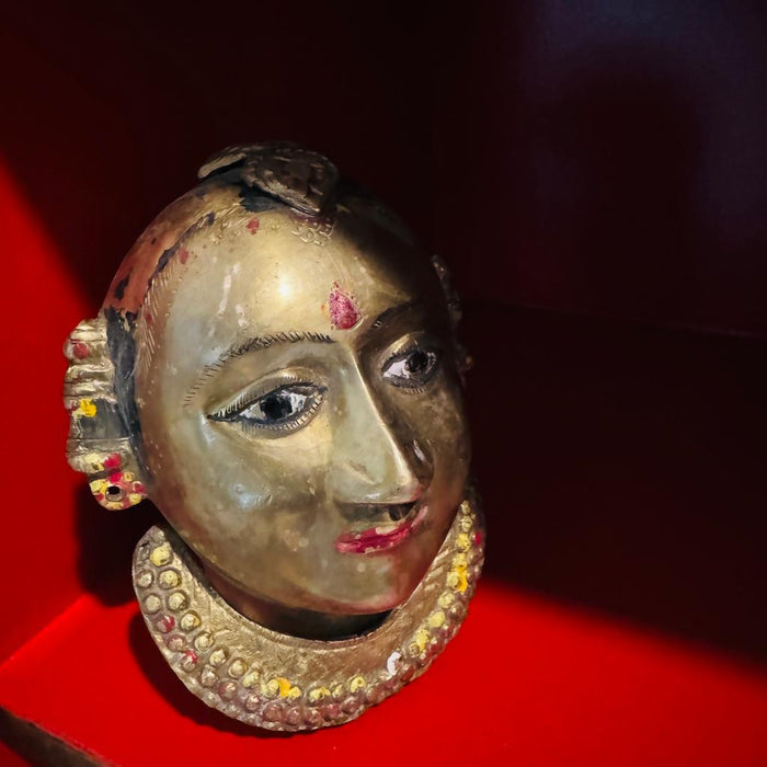 Gauri-2 : Brass Head Sculpture