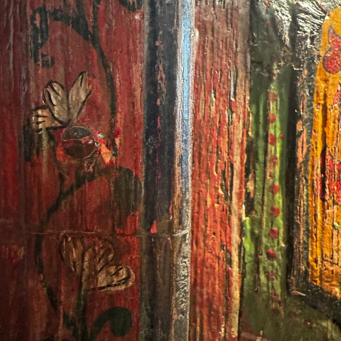 Vintage Hand-Painted Frame & Panels – Illuminated Statement Piece- Aariz 1