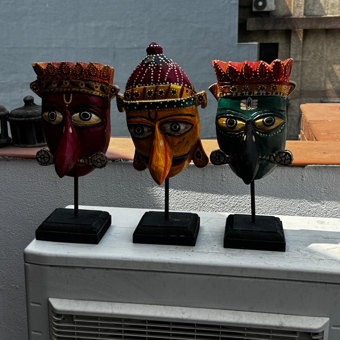 Vintage Style Masks on Stand