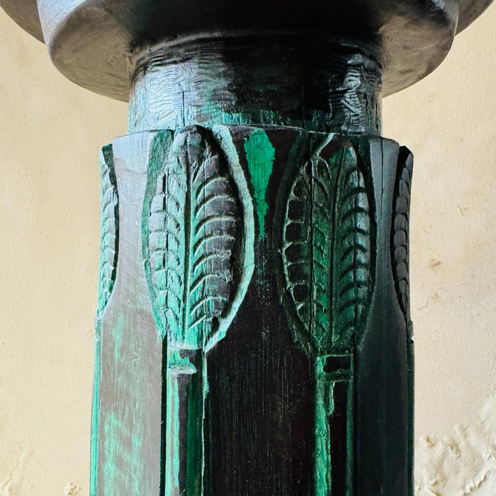 Vintage Wooden Pillar  on a Stand : Stambh 4