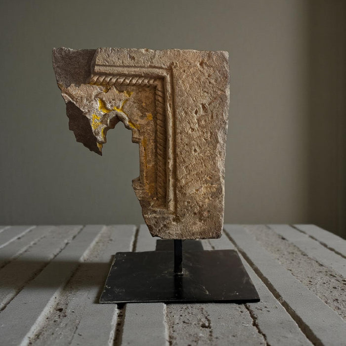 Weathered Stone Arch on Steel Stand : Pashan 8