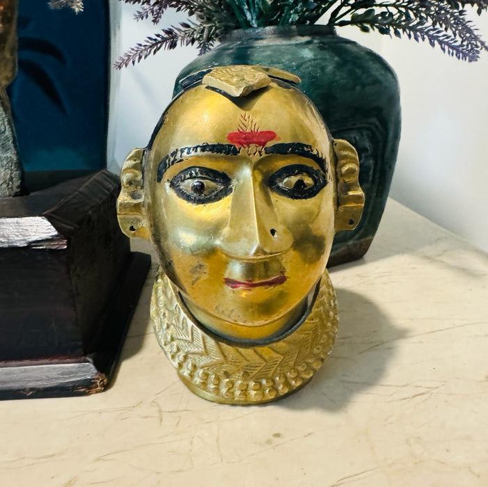 Gauri-6 : Brass Head Sculpture