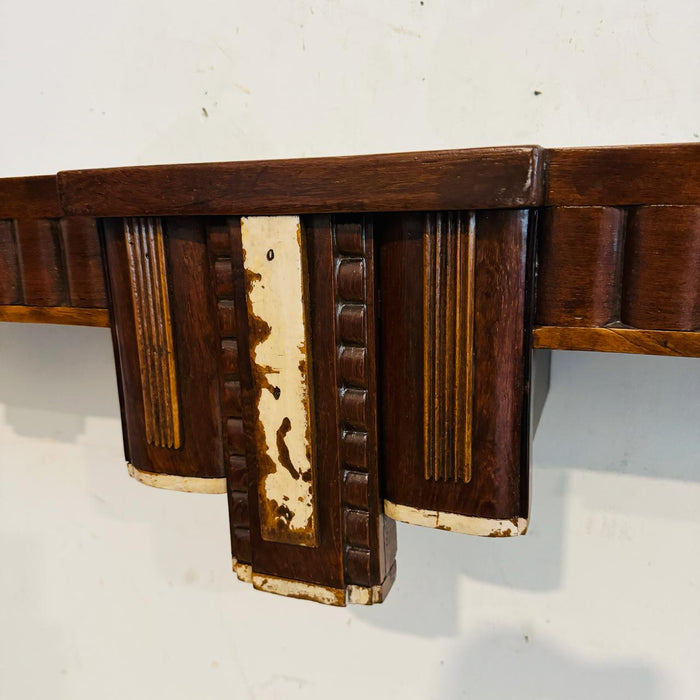 Art Deco Wide Wooden  Wall Hung Shelf : Zaarish 15