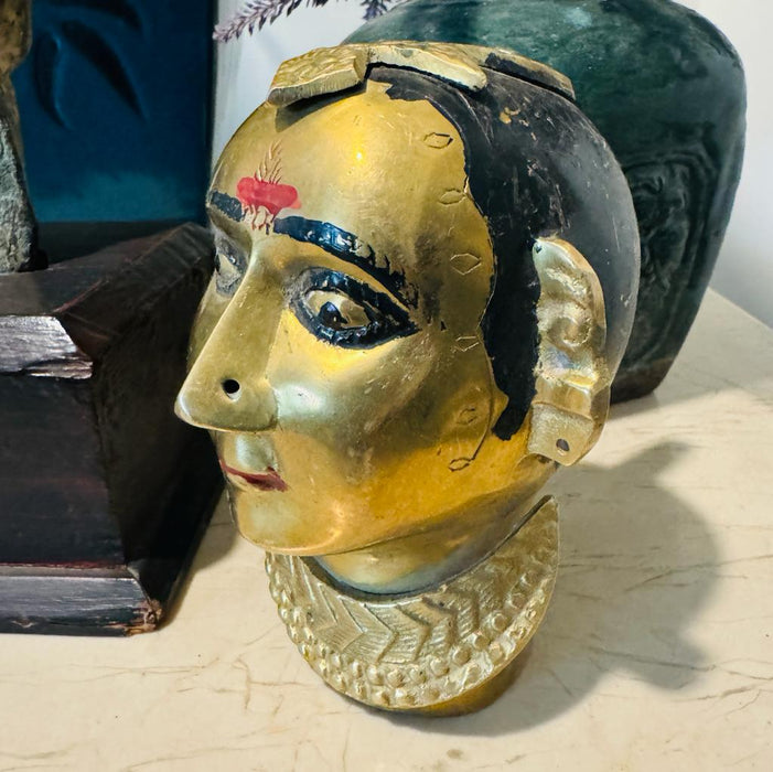 Gauri-6 : Brass Head Sculpture