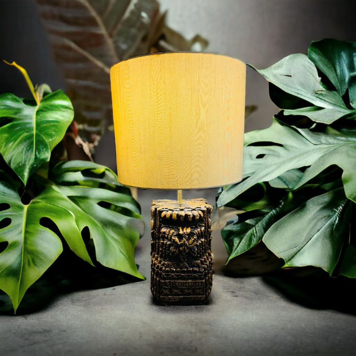 Wooden Table Lamp : Noor 28 ( Shade Included)