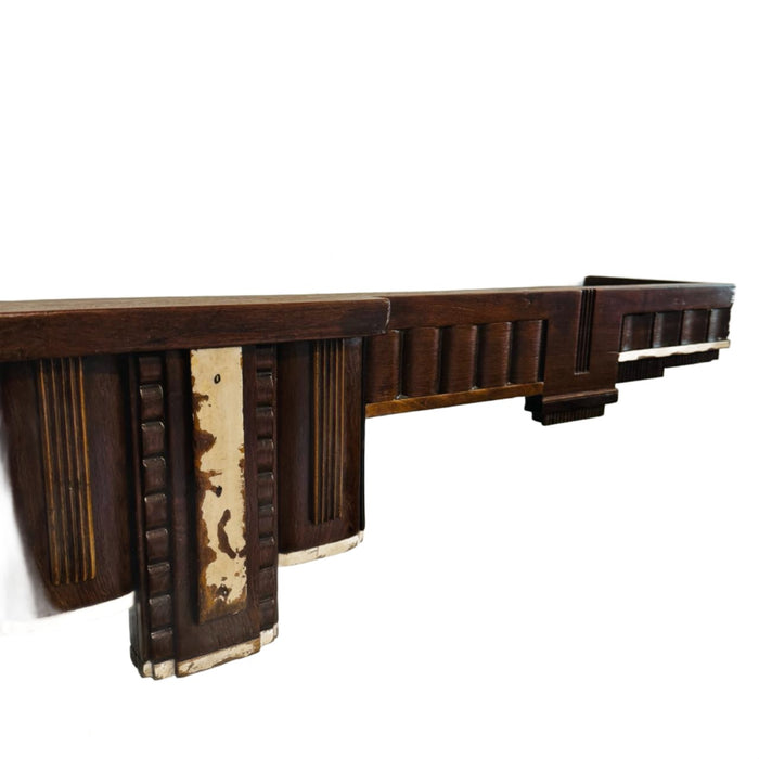 Art Deco Wide Wooden  Wall Hung Shelf : Zaarish 15