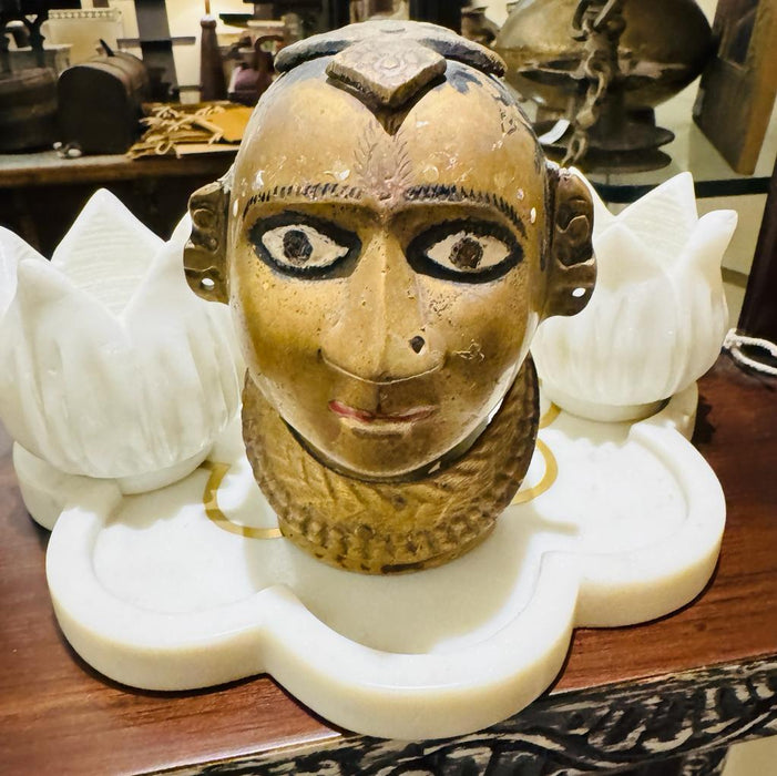 Gauri-9 : Brass Head Sculpture