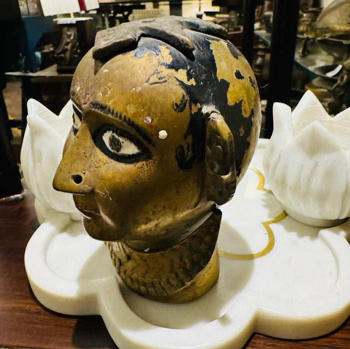 Gauri-9 : Brass Head Sculpture