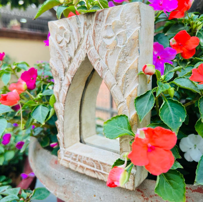 Aaina 26 : Rustic carved  mirror
