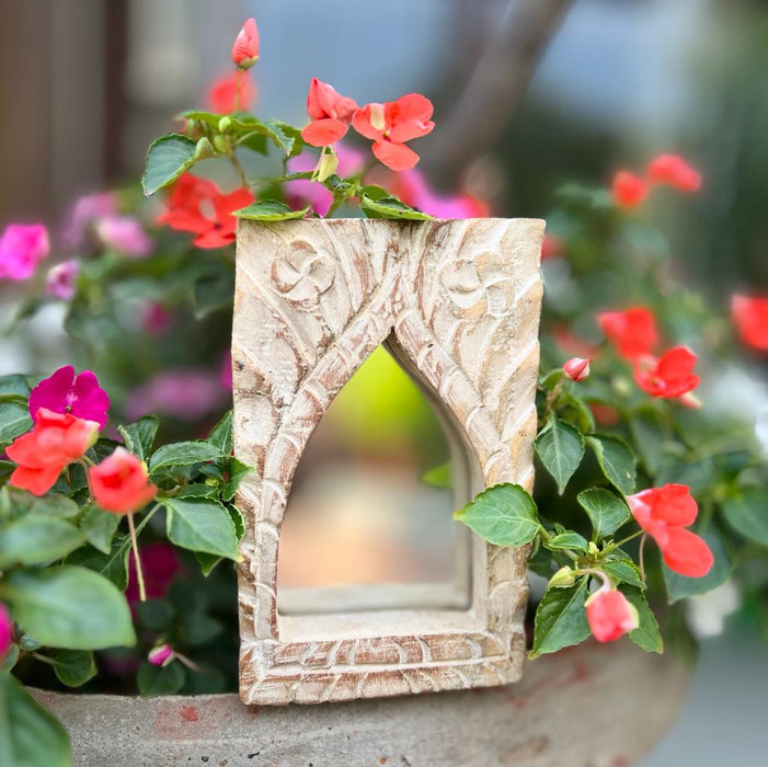 Aaina 26 : Rustic carved  mirror