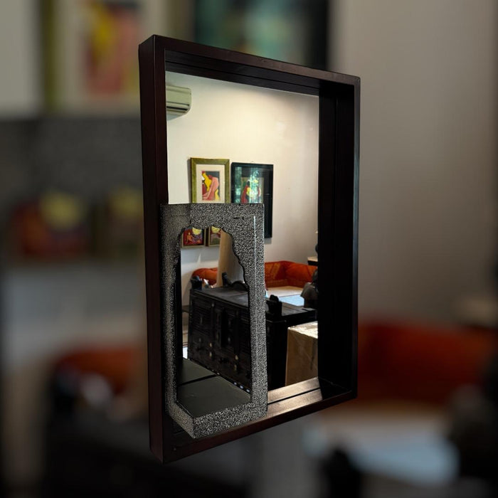 Mirror with Inset Ledge – Architectural Elegance : Aaina 21