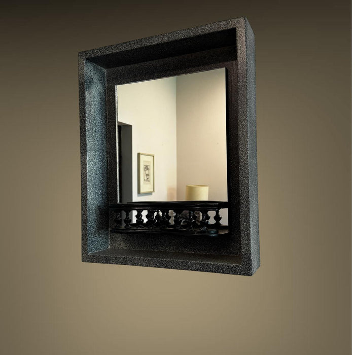 Framed Mirror with Ledge – Vintage Elegance: Aaina 30