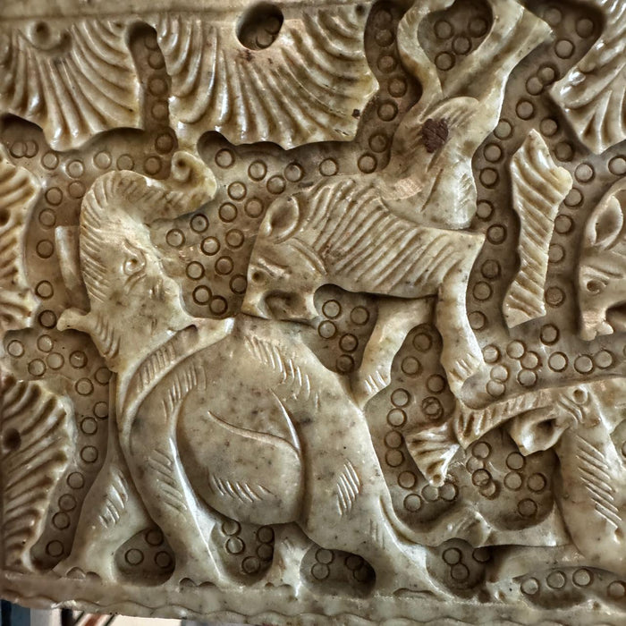 Carved Stone Panel Mirror : Aaina 23