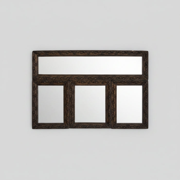 Vintage Carved Wooden Frame Mirror : Aaina 41