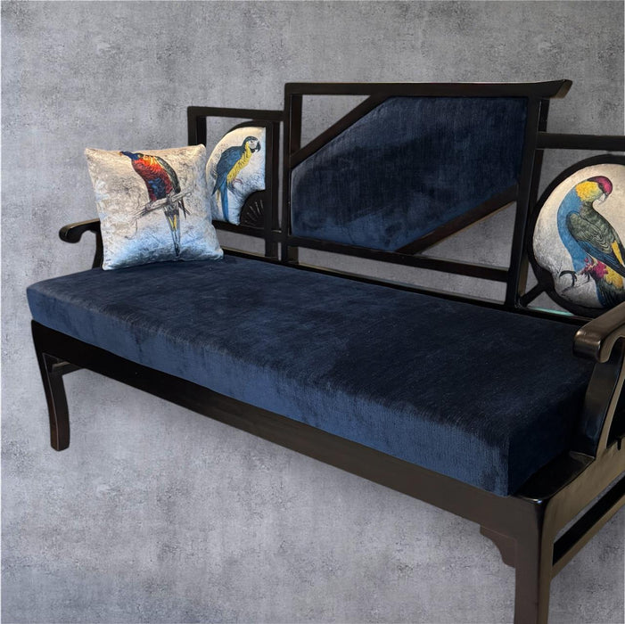 Art Deco Bench  1 ( Navy Velvet) : The Royal Touch
