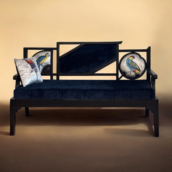 Art Deco Bench  1 ( Navy Velvet) : The Royal Touch