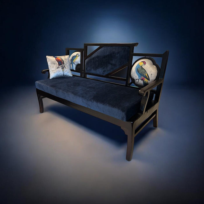 Art Deco Bench  1 ( Navy Velvet) : The Royal Touch
