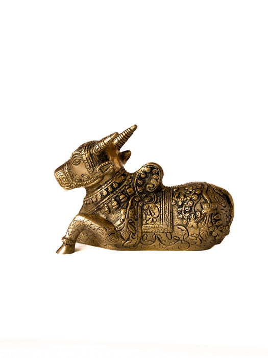 Fully Carved Brass Nandi