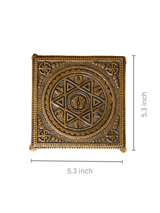 Brass Square Pooja Chowki