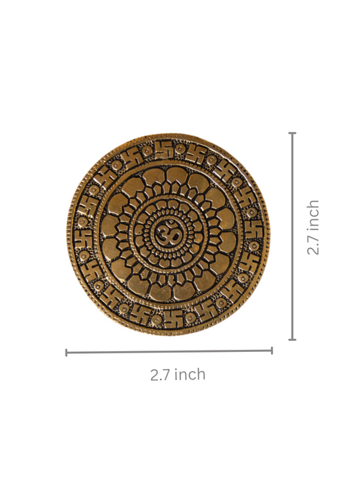 Brass Round Pooja Chowki/Patla