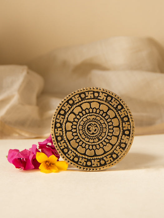 Brass Round Pooja Chowki/Patla