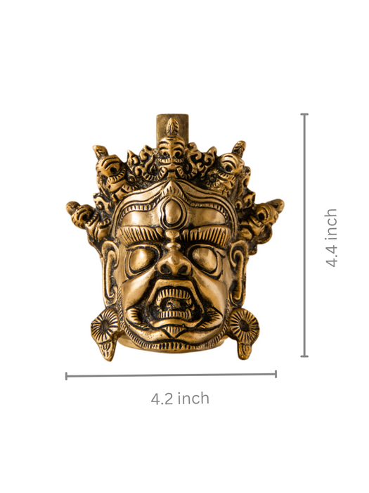 Bhairava Brass Wall Hanging Mask