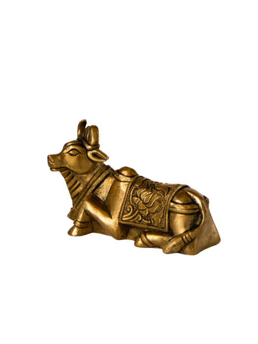 Brass Carved Nandi
