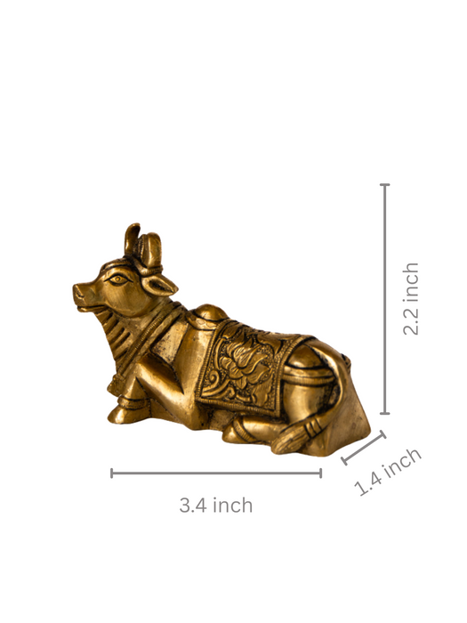Brass Carved Nandi
