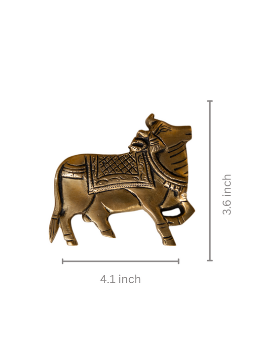 Brass Nandi Wall Hanging  Set Of  2