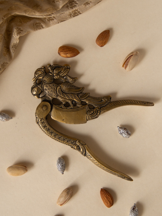 Yali Brass Nut Cutter Sarota 

(For decorative purpose only)