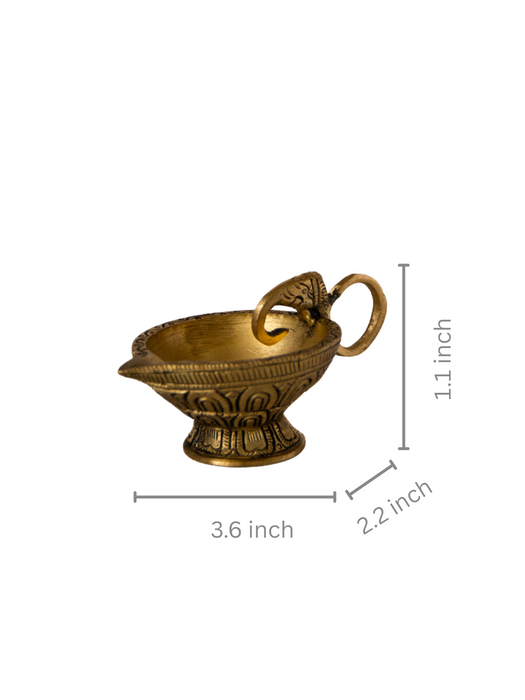 Brass Aarti Diya With Handle