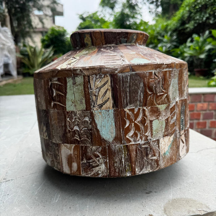 BESTSELLER Asif: Wooden Matka  planter-1