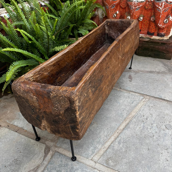 Raw wood planter ( With stand) : Burhan 17