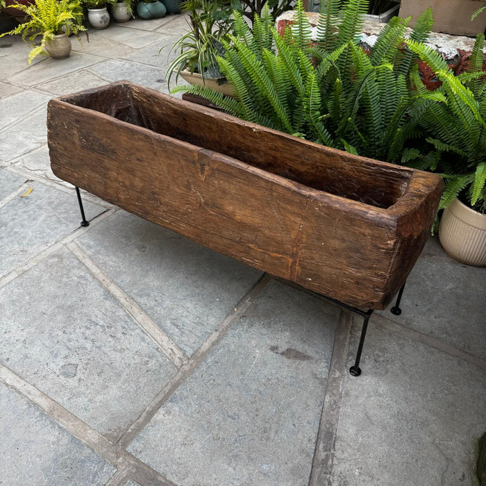 Raw wood planter ( With stand) : Burhan 17