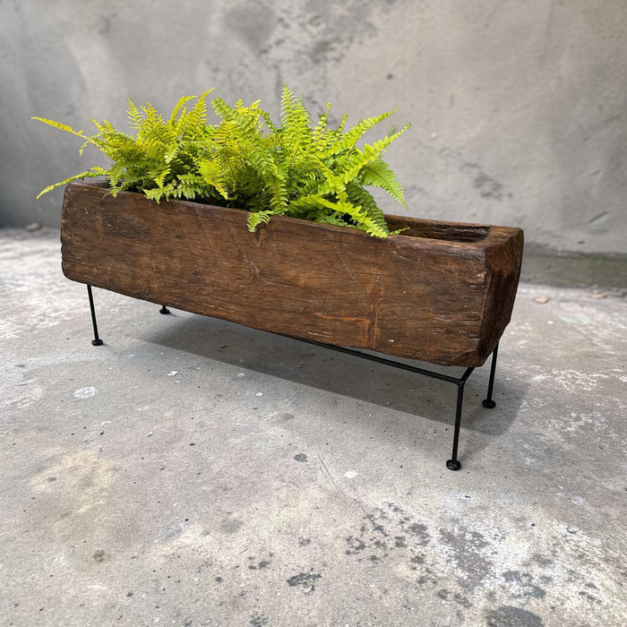 Raw wood planter ( With stand) : Burhan 17