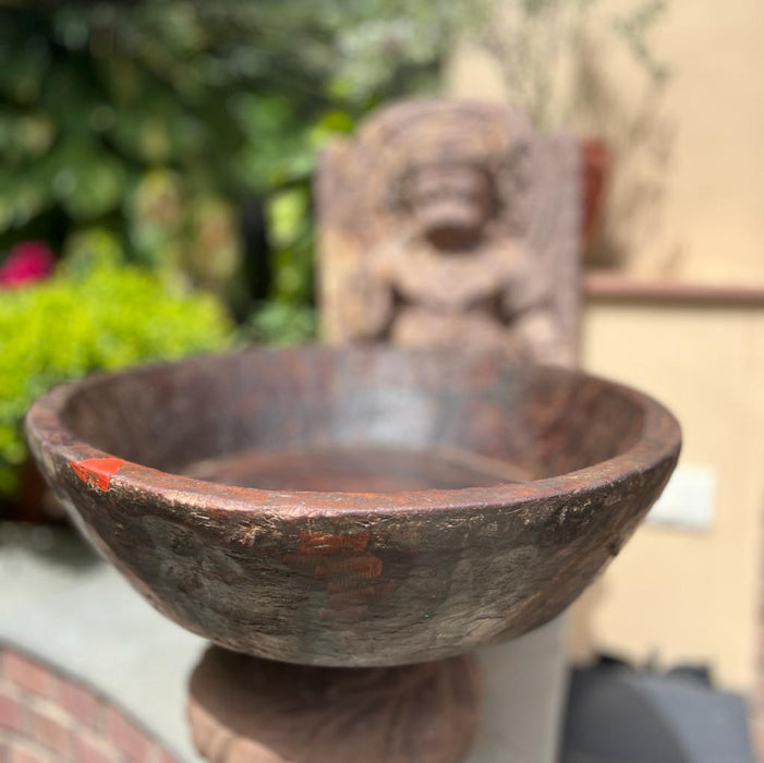 Burhan - 4 : Large  Circular wood planter ( 2 feet diameter )