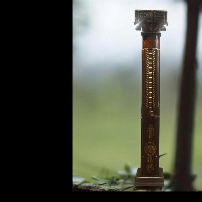 Art Deco Pillar in Solid Teak Wood : Stambh 9