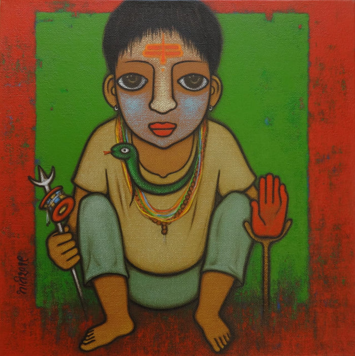 Contemporary Indian original Art : Bahurupia -1