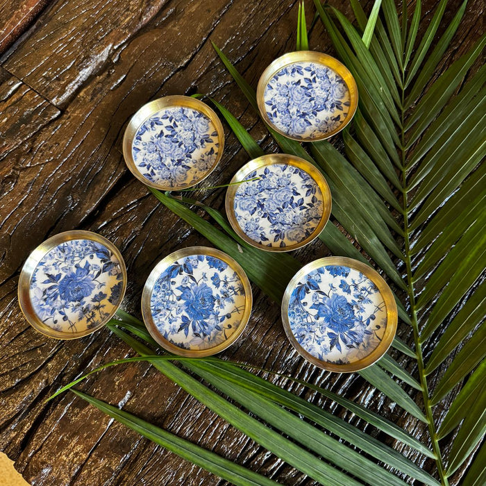 Set of 6 Metal Coasters – Stylish & Functional- 1