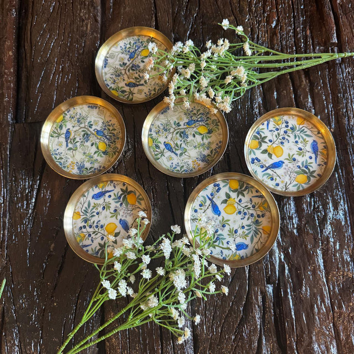 Set of 6 Metal Coasters – Stylish & Functional- 4