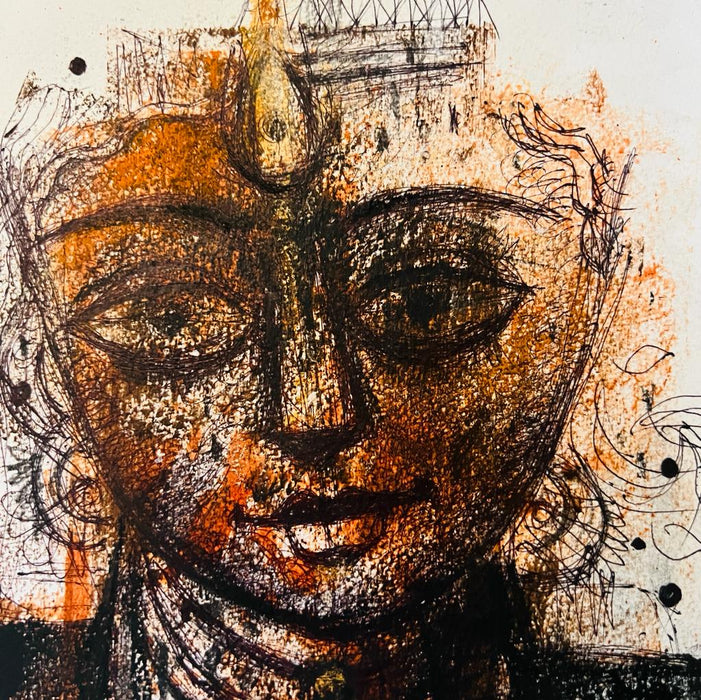 Devi 1 : Original Art  Painting with Authority Certificate