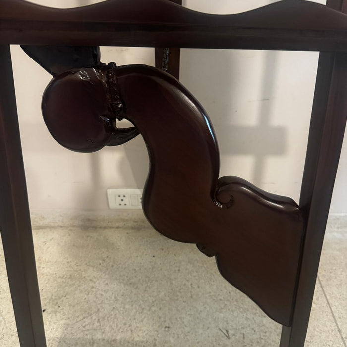 Parrot Easel in Vintage Teak Wood