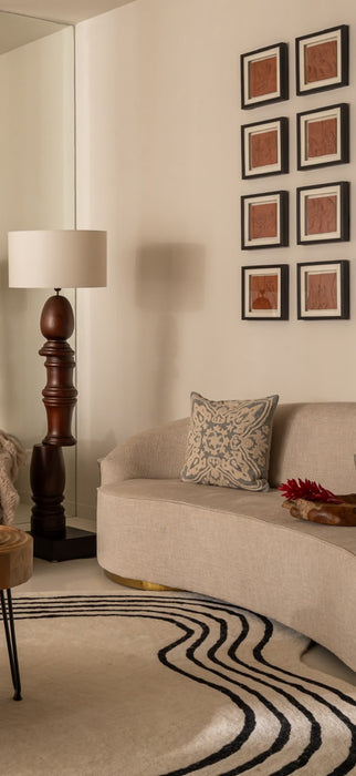 Tall wooden lamp : Noor 31