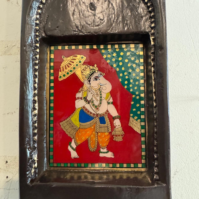 Framed Glass Tanjore Painting ( Ganesha)