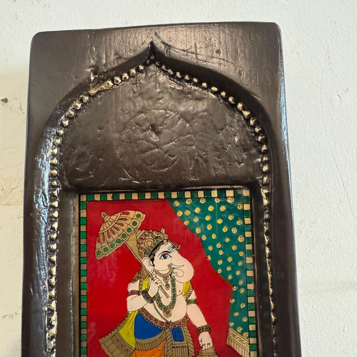 Framed Glass Tanjore Painting ( Ganesha)