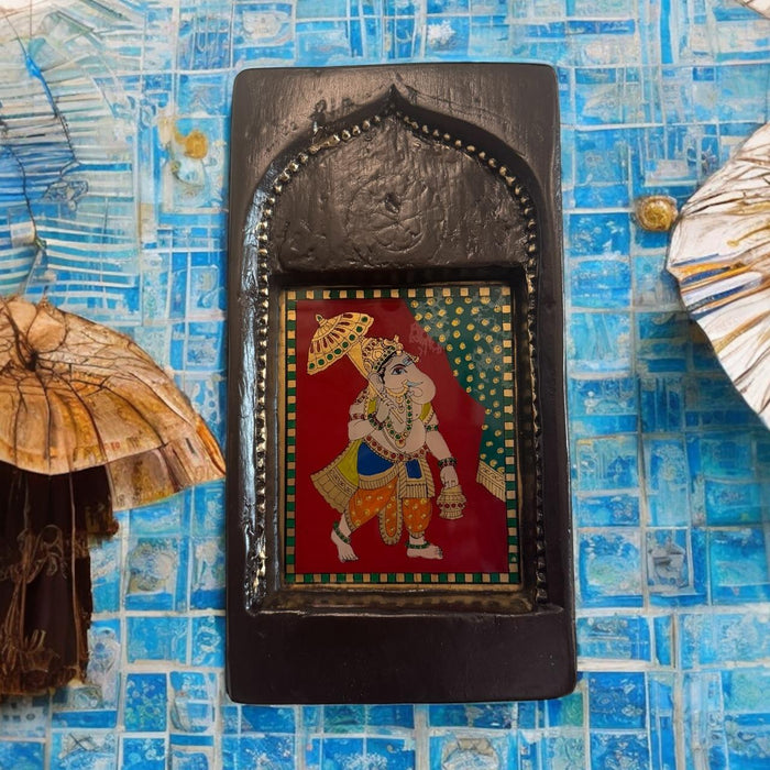 Framed Glass Tanjore Painting ( Ganesha)